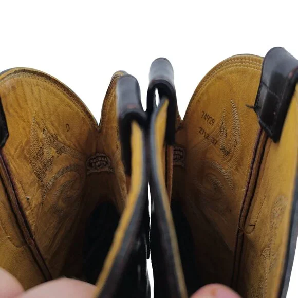 Nocona Stingray Red Mens Size 11.5D Maroon Burgundy Leather Cowboy Western Boots - Picture 15 of 16